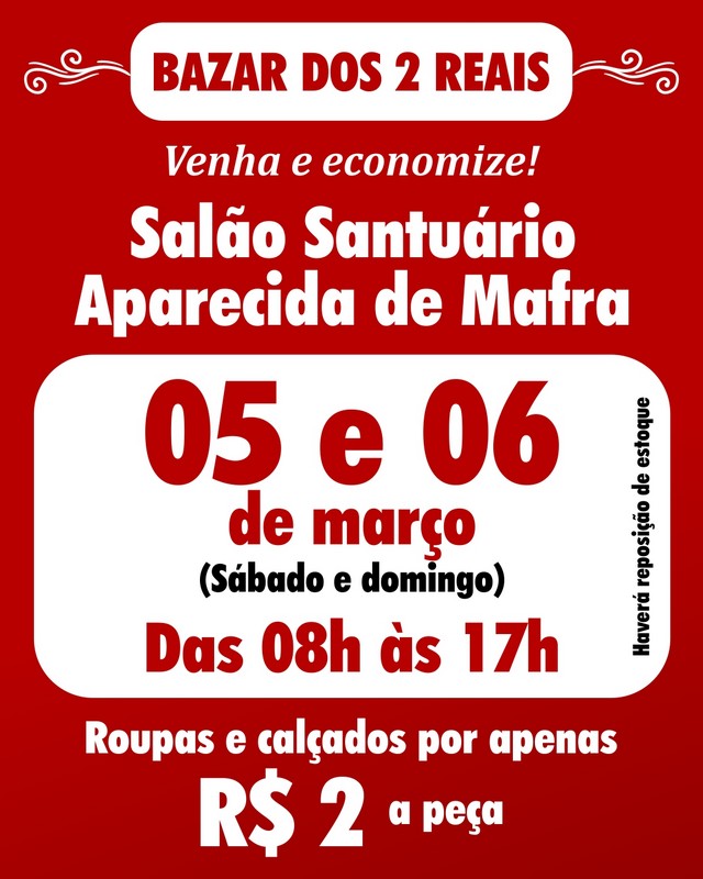 grande-bazar-dos-dois-reais-sera-realizado-em-mafra-neste-sabado-e-domingo-2