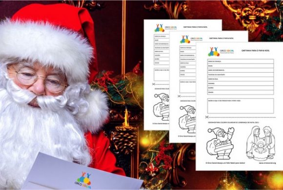 Cartinhas para o Papai Noel já estão disponíveis para preenchimento no Circo Social